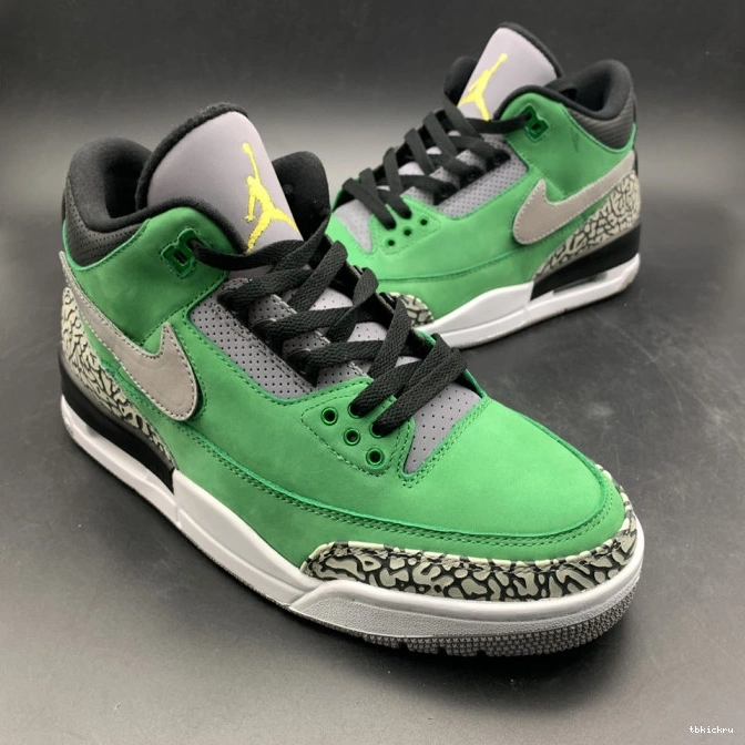Cheap TBK Tinker Jordan shoes AJ3 Air Retro PE 867493 Oregon 3 Ducks 0704